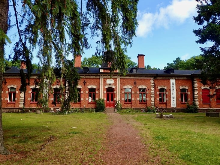 La malnova epidemia hospitalo en Lindö. - L'ancien hôpital épidémique de Lindö.