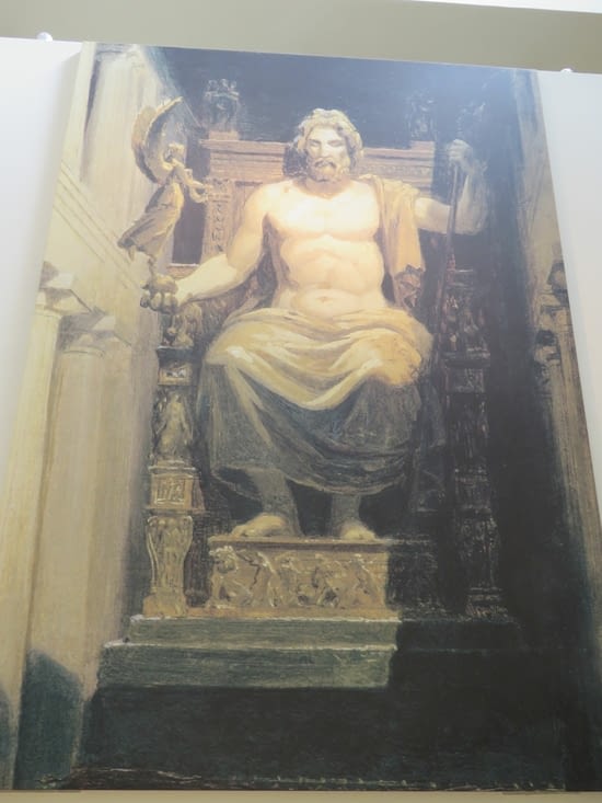 Représentation de la statue de Zeus