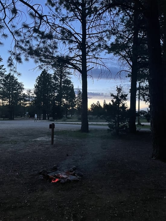 Couché de soleil au coin du feu