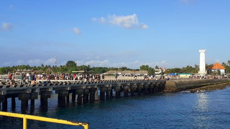 Arrivee au port de Nusa Penida