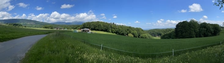 Les contreforts du Jura sont bien vallonnés.