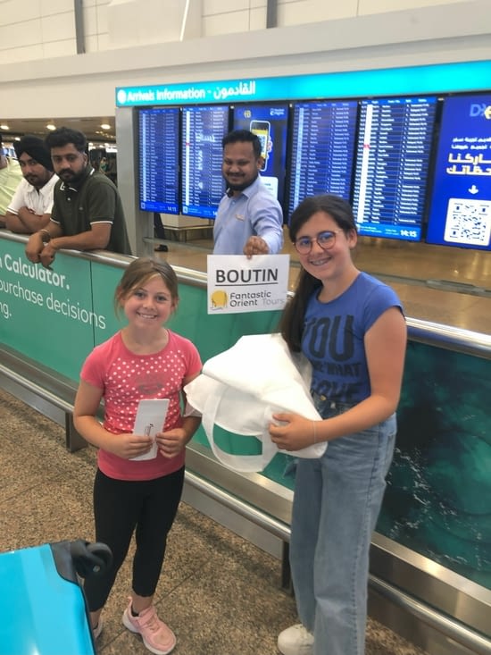 Notre chauffeur vient nous chercher à l'aéroport !