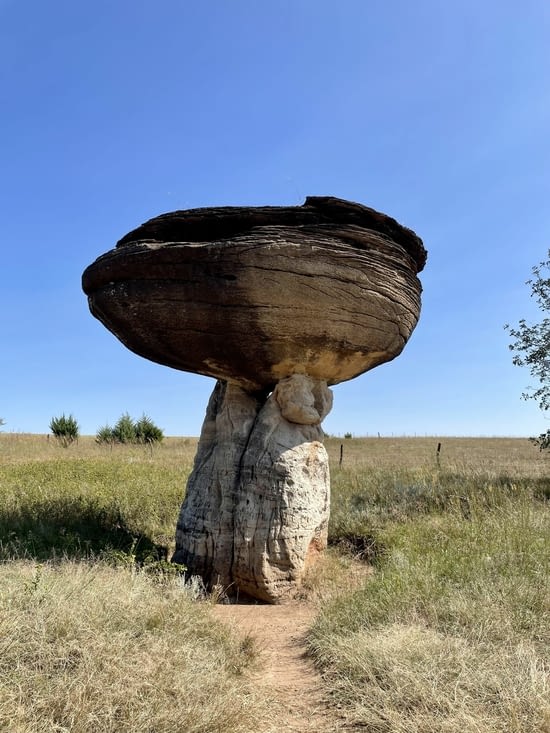 Formations rocheuses naturelles de champignons.