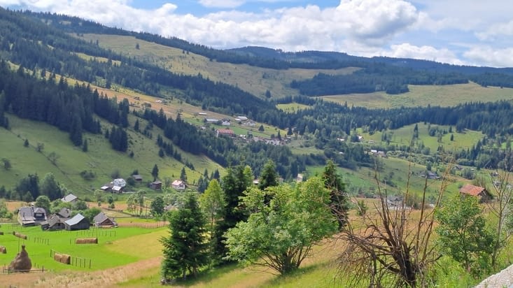 Vue sur les paysages le long de la route