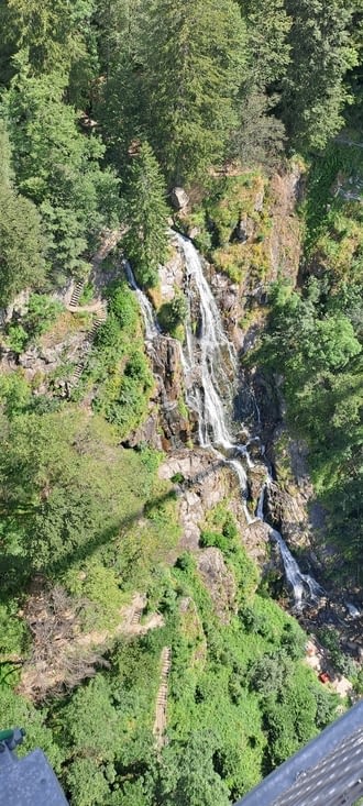 La cascade vue d'en haut