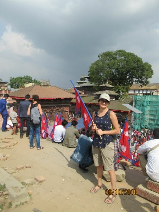 on nous a même filé un drapeau népalais pour la pose