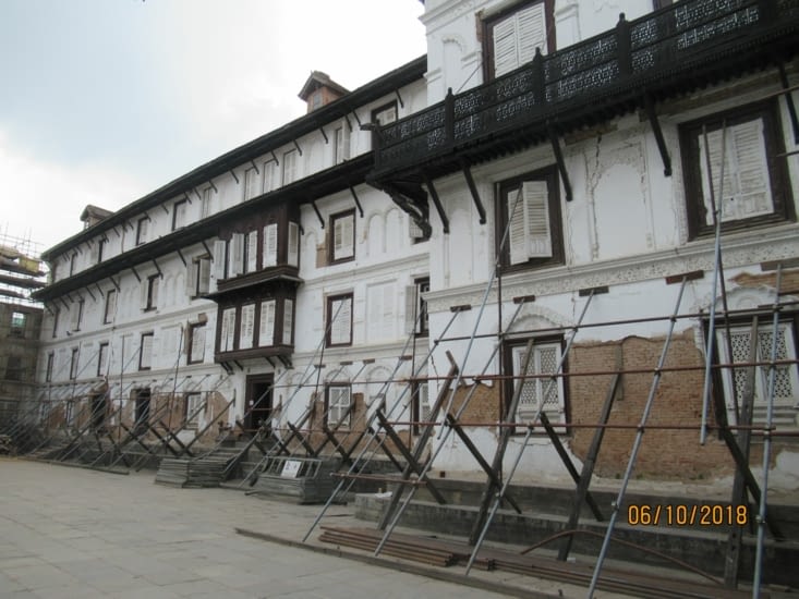 Palace Hanuman Dhoka, en restauration