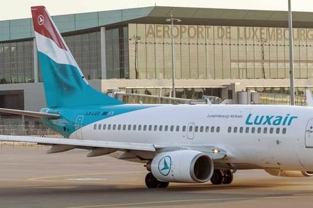 Départ de l'aéroport du Luxembourg