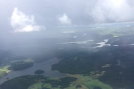 Premier aperçu de la Suède depuis l'avion.