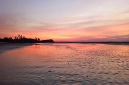 Notre premier coucher de soleil au bord de la mer de Chine méridonale